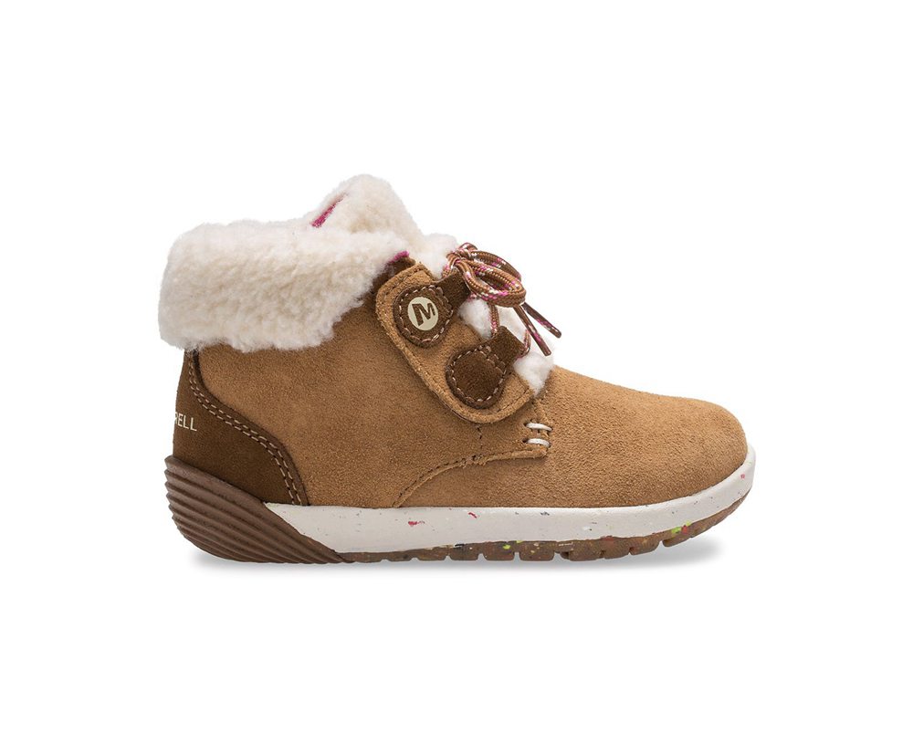 Merrell Boots Brown - Bare Access Steps® Cocoa Jr. - Kids 40EOLDJHY